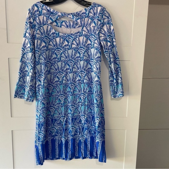 Lilly Pulitzer Bay One of a Kind Engineered Dress Whisper Blue 30152 - Picture 6 of 11